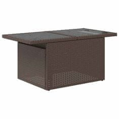 Vidaxl Vrtna sedežna garnitura 9 pcs Rjava in krem 100 x 55 x 73 cm