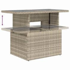 Vidaxl Vrtna sedežna garnitura 8 pcs Svetlo siva 100 x 55 x 73 cm
