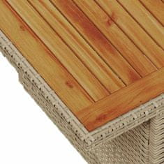 Vidaxl Komplet za jedilnico v vrtu 8 pcs Bež in siva 100 x 55 x 73 cm