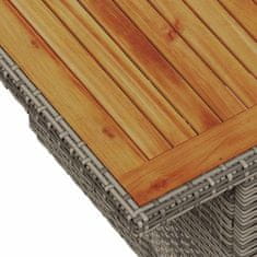 Vidaxl Vrtna sedežna garnitura 8 pcs Siva in rjava 100 x 55 x 73 cm