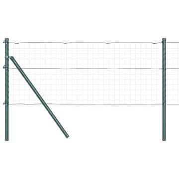 Vidaxl Steber ograje. Drugo 52 pcs Zelena 3.2 x 3.2 x 80 cm Jeklo
