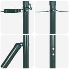 Vidaxl Steber ograje. Drugo 52 pcs Zelena 3.2 x 3.2 x 170 cm Jeklo
