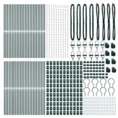 Vidaxl Steber ograje. Drugo 52 pcs Zelena 3.2 x 3.2 x 170 cm Jeklo