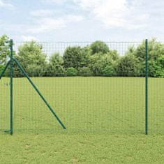 Vidaxl Steber ograje. Drugo 52 pcs Zelena 3.2 x 3.2 x 200 cm Jeklo