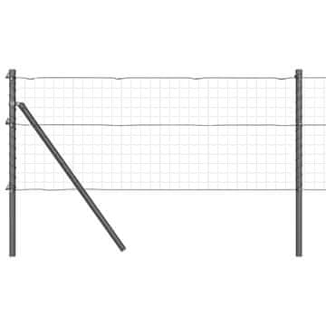 Vidaxl Steber ograje. Drugo 52 pcs Siva 3.2 x 3.2 x 120 cm Jeklo