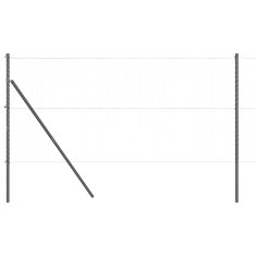 Vidaxl Stebri za ograjo 26 kosov Siva Ø32 mm 190 cm Galvanizirano jeklo