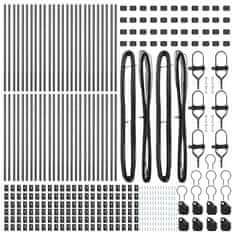 Vidaxl Steber ograje. Drugo 52 pcs Siva 3.2 x 3.2 x 120 cm Jeklo