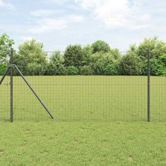 Vidaxl Stebri za ograjo 26 kosov Siva Ø32 mm 190 cm Galvanizirano jeklo