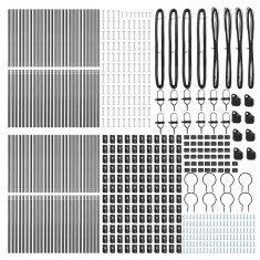 Vidaxl Ograde Stebri 52 kos Siva Ø32 mm 200 cm Galvanizirano Jeklo