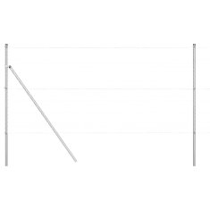 Vidaxl ograja set 52 kosov Ø32 mm 150 cm, pocinkano jeklo
