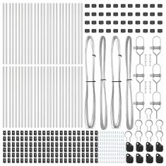Vidaxl Stebri za ograjo, 52 kosov, Ø32 mm, 120 cm, galvanizirano jeklo