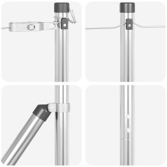 Vidaxl Stebri za ograje, 52 kos, Ø32 mm, 190 cm, galvanizirano jeklo