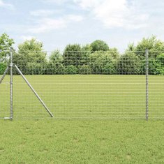Vidaxl ograja set 52 kosov Ø32 mm 150 cm, pocinkano jeklo