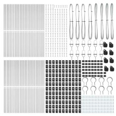 Vidaxl ograja set 52 kosov Ø32 mm 150 cm, pocinkano jeklo