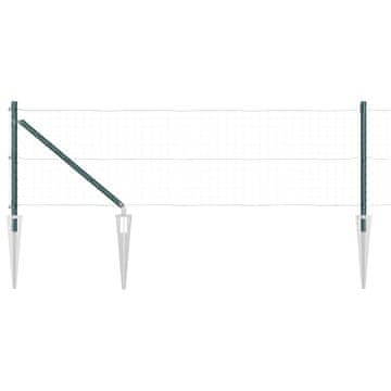 Vidaxl Steber ograje. Drugo 52 pcs srebrna 3.2 x 3.2 x 100 cm Jeklo