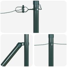 Vidaxl Steber ograje. Drugo 26 pcs srebrna 3.2 x 3.2 x 80 cm Jeklo
