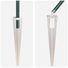 Vidaxl Steber ograje. Drugo 26 pcs srebrna 3.2 x 3.2 x 80 cm Jeklo