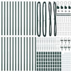 Vidaxl Steber ograje. Drugo 26 pcs srebrna 3.2 x 3.2 x 60 cm Jeklo