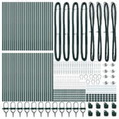Vidaxl Steber ograje. Drugo 52 pcs srebrna 3.2 x 3.2 x 60 cm Jeklo