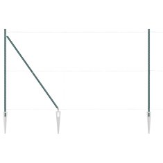 Vidaxl Trajniki z iglo 52 kosov Ø32 mm, dolžina 170 cm, iz galvaniziranega jekla