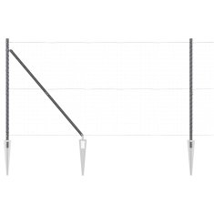 Vidaxl T-stebri s konico, 52 kosov, Ø32 mm, 140 cm, cinkano jeklo