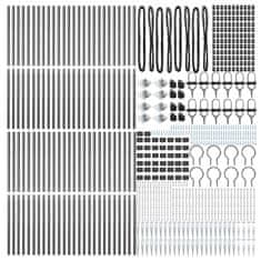 Vidaxl Steber ograje. Drugo 52 pcs srebrna 3.2 x 3.2 x 170 cm Jeklo