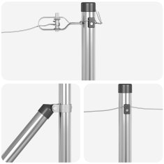 Vidaxl Stebri za ograjo s konico - 52 kosov Ø32 mm, dolžina 120 cm