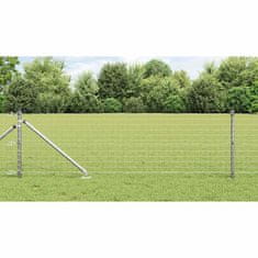 Vidaxl Steber ograje. Drugo 52 pcs srebrna 3.2 x 3.2 x 60 cm Jeklo