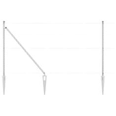 Vidaxl Steber ograje. Drugo 52 pcs srebrna 3.2 x 3.2 x 140 cm Jeklo