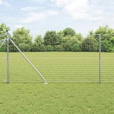 Vidaxl Steber ograje. Drugo 26 pcs srebrna 3.2 x 3.2 x 160 cm Jeklo