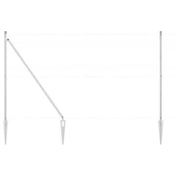 Vidaxl Stebri za ograjo s konico - 26 kosov, Ø32 mm, 180 cm, pocinkano jeklo