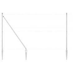 Vidaxl Steber ograje. Drugo 52 pcs srebrna 3.2 x 3.2 x 170 cm Jeklo