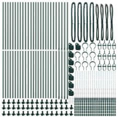 Vidaxl Steber ograje. Drugo 52 pcs srebrna 3.2 x 3.2 x 70 cm Jeklo