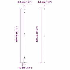 Vidaxl Stebri za ograjo z osnovnimi ploščami, 52 kosov, Ø32 mm, 68,5 cm, cinkano jeklo