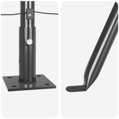 Vidaxl Stebri za ograjo z osnovnimi ploščami, 52 kosov, Ø32 mm, 68,5 cm, cinkano jeklo