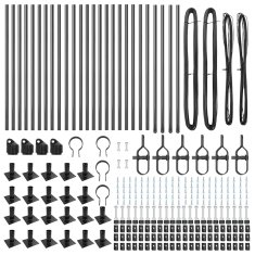 Vidaxl Steber ograje. 26 pcs srebrna 3.2 x 3.2 x 140 cm Jeklo