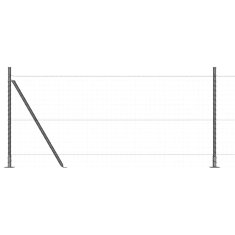 Vidaxl Steber ograje. 26 pcs srebrna 3.2 x 3.2 x 110 cm Jeklo