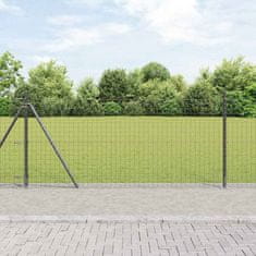 Vidaxl Ograjni stebri 13 pcs Siva Ø32mm 110 cm Pocinkano jeklo