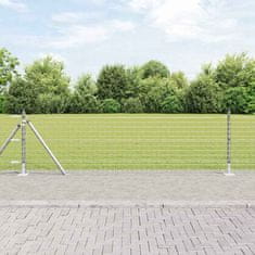 Vidaxl Steber ograje. Drugo 52 pcs srebrna 3.2 x 3.2 x 50 cm Jeklo