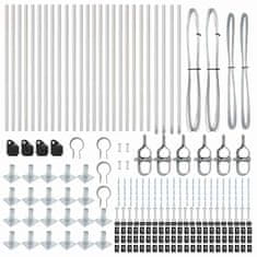 Vidaxl Steber ograje. Drugo 26 pcs srebrna 3.2 x 3.2 x 70 cm Jeklo