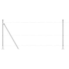 Vidaxl Stebri za ograjo z osnovnimi ploščami 52 kos Ø32mm 90cm Galvanizirana jeklo