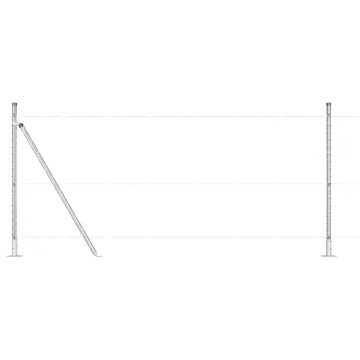 Vidaxl Stebri za ograje z osnovnimi ploščami - 26 kosov, Ø32mm, 110cm, galvanizirano jeklo.
