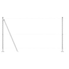 Vidaxl Steber ograje. 26 pcs srebrna 3.2 x 3.2 x 140 cm Jeklo