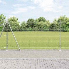 Vidaxl Steber ograje. 26 pcs srebrna 3.2 x 3.2 x 140 cm Jeklo
