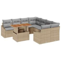 Vidaxl Komplet za jedilnico v vrtu Bež in siva 100 x 55 x 73 cm