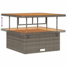 Vidaxl Vrtna sedežna garnitura z blazino 13 pcs Siva 100 x 100 x 71 cm