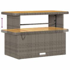 Vidaxl Vrtna sedežna garnitura z blazino 10 pcs Siva 110 x 55 x 71 cm