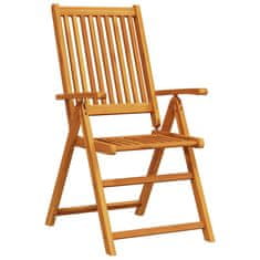 Vidaxl Zunanja jedilna garnitura 5 pcs Naravno les Velik