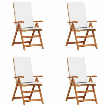 Vidaxl Vrtni Stol 4 szt. Rjava in bela 57 x 71.5 x 104 cm