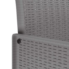 Vidaxl Vrtnarska jedilna garnitura 11 pcs Svetlo siva